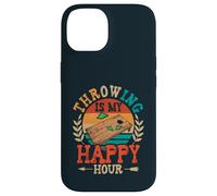 Throwing Is My Happy Hour Sack Bean Bag Toss Game Cornhole Case for iPhone 14