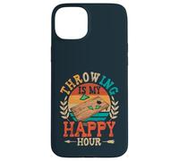 Throwing Is My Happy Hour Sack Bean Bag Toss Game Cornhole Case for iPhone 15 Plus