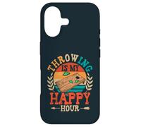 Throwing Is My Happy Hour Sack Bean Bag Toss Game Cornhole Case for iPhone 17