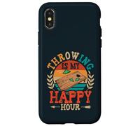 Throwing Is My Happy Hour Sack Bean Bag Toss Game Cornhole Case for iPhone X/XS