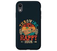 Throwing Is My Happy Hour Sack Bean Bag Toss Game Cornhole Case for iPhone XR