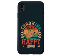 Throwing Is My Happy Hour Sack Bean Bag Toss Game Cornhole Case for iPhone XS Max