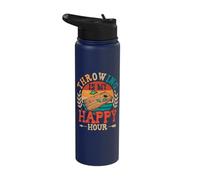 Throwing is My Happy Hour Sack Bean Bag Toss Game Cornhole Stainless Steel Insulated Water Bottle