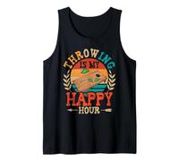 Throwing is My Happy Hour Sack Bean Bag Toss Game Cornhole Tank Top