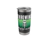 Throwing My Life Away Ultimate Frisbee Golfing Flying Disc Stainless Steel Insulated Tumbler