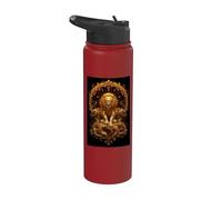 Thrown King Lion Royal Power Strength Courage Savanna Stainless Steel Insulated Water Bottle