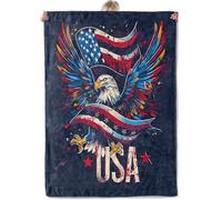Throws Bald Eagle, American Flag Bed Cover Sofas S
