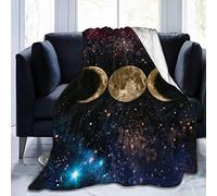 Throws For Sofa Bed Blanket Moon Goddess Triple Wiccan Galaxy Wicca Fluffy Blanket All Season Light And Soft Comfortable Home Decoration Bed Sofa Chair Suitable For Adults And Children-50X40 Inch