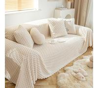 Throws for Sofas Large Throws for Settees Sofa Throw Covers 1 2 3 4 Seater Sofa Towel Soft Plush Couch Cover Pet Rebellion Sofa Blanket Furniture Protector Non-Slip Sofa Slipcovers For Cats Dogs Baby