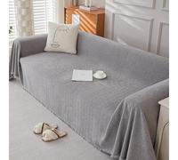 Throws for the Sofa Minimalist Grey Blanket Soft Polyester Durable Multi Purpose Thickening Bed Sofa Throw All Seasons Washable Throw Blanket With Tassels 180x180cm