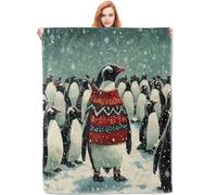 Throws Penguin Parade Winter Scene Bed Cover Bed S