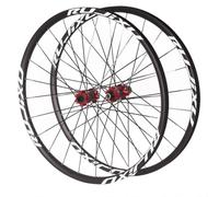 Thru Axle Bike Wheelset 26/27.5/29 Inch, Disc Brake, Double Layer Rim, Straight-pull Hub, Compatible With 7-11 Speed, Lightweight & Durable For Mountain Bikes Red 29inch