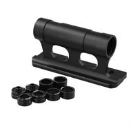 Thru Axle Compatible Fork Mount for Bicycle Roof Transport Systems Fits 12mm 15mm 20mm Front Axles Lightweight Aluminum Alloy Quick Release Setup (Black)