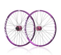 Thru Axle Mountain Bike Wheel 26/27.5/29in Front 20x110mm Rear 12x148mm Wheels Aluminum Alloy Double Wall Rim Disc Brake 32H Hubs For 7-12 Speed(Pink,29'')