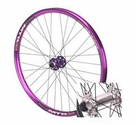 Thru Axle Wheelset 26 27.5 29inch Mountain Bike Front Rear Wheels Disc Brake Rim For Dirt Jump Bike/XC/AM, For 1.9-2.8'' Tires(Silver hub,26"_FRONT 15 * 100MM)