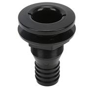 Thru Hull Fitting, 1-1/4in Plastic Marine Thru Hull Exhaust Fittings Boat Through Hull Connection Boat Drain Outlet Plug Black for Onboard Plumbing System Boat/Yacht Spare Parts Boat/Yacht Spare Parts