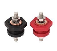 Thru Panel Battery Terminal Connectors, 3/8 in Copper Stud with | DC 12V 48V 4/0AWG Firewall Mount Junction Stud, Copper Alloy High Current Terminal Post 440