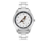 Thrush Gift for Bird Lover Quartz Watch Stainless Steel Wrist Watches for Men Women Easy to Read
