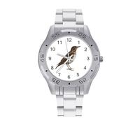 Thrush Gift for Bird Lover Quartz Wrist Watch Stainless Steel Watches for Men Women Easy to Read