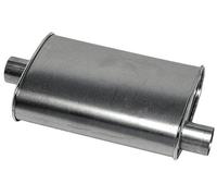 Thrush Muffler Deep Performance Tone Inlet 2.25 Pipe Connection Offset Outlet 2.25 Center