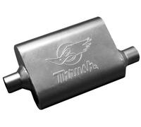 Thrush Muffler Deep Race Tone (Most Applications) Inlet 2.25 Pipe Connection Center Outlet 2.25 Offset