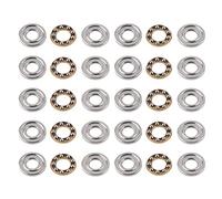 Thrust Ball Bearings 10PCS High Precision Miniature Flat Steel Bearing Set Low Friction High Speed Metal Ball Bearings for Machinery Equipment and Industrial Maintenance F6 12M F6 (F6-14M