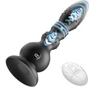 Thrusting Anal Vibrator Prostate Massager for Men Women, P Spot Vibrator Butt Plug Sex Toy with 5 Vibrations & Thrusts for Anal Play Masturbation, Equipped with Remote Controller for Hands-Free Play