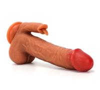 Thrusting Dildo Vibrator Sex Toy - Silicone Realistic Dildos with 7 Thrust Modes 6.59 inch Penis Remote Control Vibrator for Clitoral Anal G-spot Stimulation with Suction Cup Heating & Licking