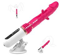 Thrusting Dildo Vibrator with Suction Stand - Sex Machine Adult Sex Toys | Automatic Dildos Vibrator with Tongue Flapping & Thrusting & Vibrating, Anal/G Spot Thrusting Machine for Women Men Couple