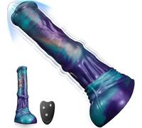 Thrusting Horse G-Spot Dildo Vibrator - 11.8" 4-in-1 Monster Big Dildo with Automatic Thrust & Vibration, Smart APP Control, Strong Suction Cup for Vaginal & Anal Toy (Bluish Purple)