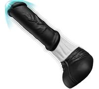Thrusting Horse G-Spot Dildo Vibrator - 11.8" 4-in-1 Monster Big Dildo with Automatic Thrust & Vibration, Smart APP Control, Strong Suction Cup for Vaginal & Anal Toy (Black and White)