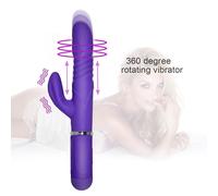 Pipedream Vibrator - Me You Us Ultra Joy Rabbit - Waterproof, Dual-stim, 10-speed - Pink 8 in