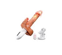 Thrusting Realistic Dildo Sex Toys for Women & Men, Automatic Thick Anal Dildos with Pressurized 8 Licking Thrusting & Vibrating Modes Vibrators, Strong Suction Cup Heated Vibrator for Adult Toys