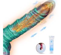 Thrusting Realistic Dildo Vibrator Sex Toy for Women, Anal Dildos Adult Toys Liquid Silicone Vibrating Heating Dildo Stimulator with Remote, 10 Vibration G-spot Adult Couple Male Sex Toys Machine