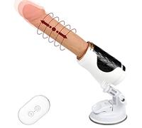 Thrusting Realistic Dildo Vibrator with Strong Suction Cup, Anal Prostate Play Adult Sex Toys G spot for Women, Stimulator Massive Anal Dildos for Gay Men Women Couples Quiet & Soft Classic