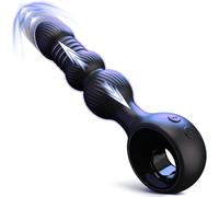 Thrusting Vibrating Anal Plug, Wordone Anal Beads with 10 Vibrations&7 Thrust-Prostate Massager Adults Toys, Vibrating Butt Plug Male Sex Toys, Anal Toys Bullet G-Spot Vibrator for Men Wemen