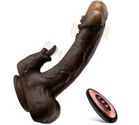 Thrusting Vibrator Dildo, 8.7" Heating Lifelike Suction Cup Dildo, Soft Realistic Dildos Toy for Women Men with 7x8 Modes, Remote Control Adult Sex Toys Toy G-spot Stimulation (C)