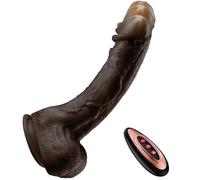 Thrusting Vibrator Dildo, 8.7" Heating Lifelike Suction Cup Dildo, Soft Realistic Dildos Toy for Women Men with 7x8 Modes, Remote Control Adult Sex Toys Toy G-spot Stimulation (M)