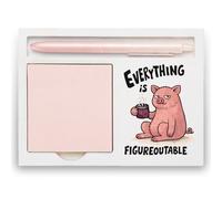 THRXOBN Everything is Figureoutable Wooden Note Holder, Funny Desk Sign for Office Professional, Uplifting Gift for Coworker & Boss, Positive Desk Organizer for Home Office, 16.5 x 12 x 1.5 cm, WRT10