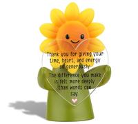 THRXOBN Generous Heart Sunflower Resin Statue, Appreciation Gift for Volunteer, Selfless Service Encouragement Present for Caregiver, Inspirational Difference Maker Desk Decor for Coworker, WMA24