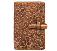 Thryxop Genuine Leather Passport Holder for Women Men - RFID Blocking Slim Travel Wallet, Brown, Business，