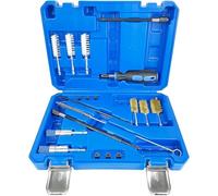 Thsakzo 19 Pcs Injector Seat And Shaft Cleaning Kit,Universal Injector Cleaning Tool Set,Injection Nozzle Seal Tool Injector Manhole Cleaning Set,Diesel Injector Seat Shaft Cleaner Cleaning Brush Kit