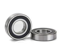 ThsGivingStore 6205-2RZ Ball Bearing, 25x52x15mm, Double Rubber Sealed, Deep Groove, Alloy Steel, 2pcs