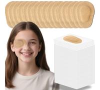 THSIREE 100 Pcs Adhesive Eye Patches for Kids, Medical Eye Patch Disposable Breathable Eyepatch for Amblyopia Lazy Eye Latex Free Adhesive Bandages for Children, 2.95 × 1.97 inches, Nude Color