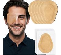 THSIREE 20 Pcs Adhesive Eye Patches for Adults, Medical Eye Patch Disposable Breathable Eyepatch for Amblyopia Lazy Eye Latex Free Adhesive Bandages for Adults, Large Size 3.54×2.76 inches, Nude Color