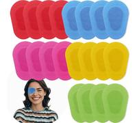 THSIREE 20 Pcs Adhesive Eye Patches for Kids, Medical Eye Patch Disposable Breathable Eyepatch for Amblyopia Lazy Eye Latex Free Adhesive Bandages for Children, 2.95 × 1.97 inches, 5 Colors