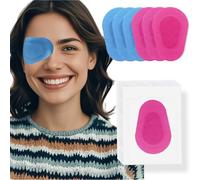 THSIREE 20 Pcs Adhesive Eye Patches for Kids, Medical Eye Patch Disposable Breathable Eyepatch for Amblyopia Lazy Eye Latex Free Adhesive Bandages for Children, 2.95 × 1.97 inches Blue & Rose