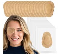 THSIREE 45 Pcs Adhesive Eye Patches for Adults, Medical Eye Patch Disposable Breathable Eyepatch for Amblyopia Lazy Eye Latex Free Adhesive Bandages for Adults, Regular Size 3.3×2.3 inches, Nude Color