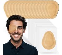 THSIREE 45 Pcs Adhesive Eye Patches for Adults, Medical Eye Patch Disposable Breathable Eyepatch for Amblyopia Lazy Eye Latex Free Adhesive Bandages for Adults Large Size 3.54×2.76 inches, Nude Color