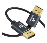 Thsucords 0.5M DisplayPort Cable, Certified Ultra Slim 8K 4K DP to DP 1.4, Flexible & Slim, Supports 8K@60Hz, 4K@120Hz, 32.4Gbps, Compatible with Laptop/TV/PC/Monitor